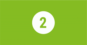 Grne Grafik mit der Zahl 2